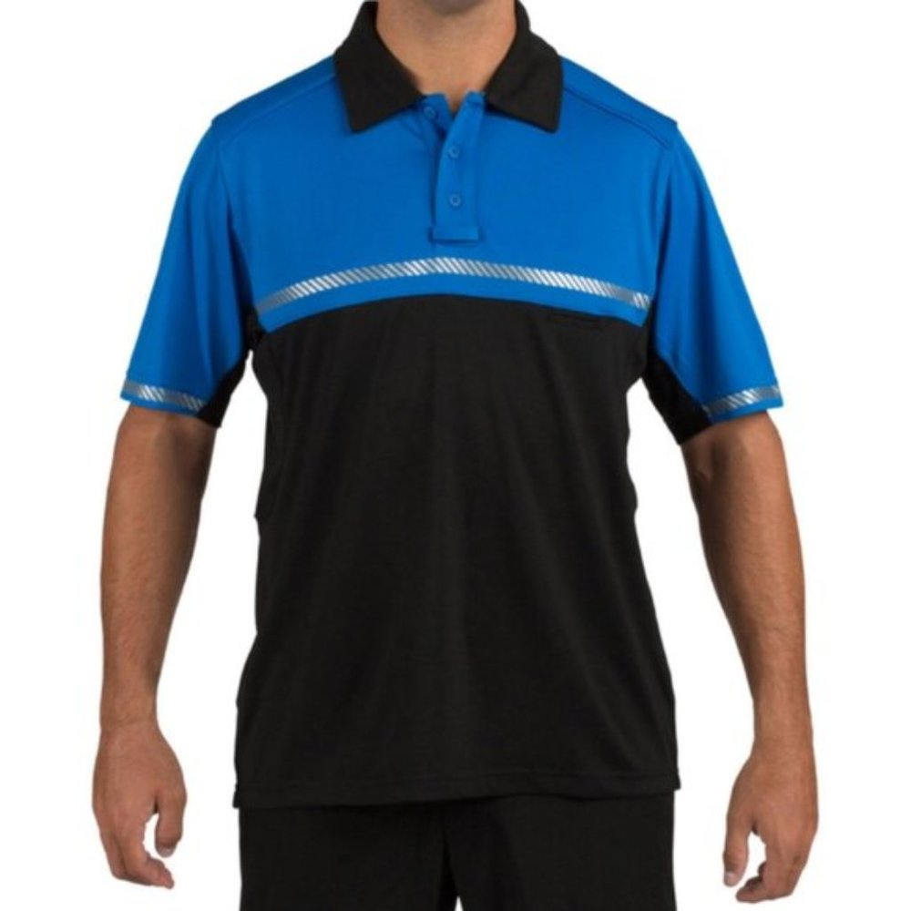 5.11 Tactical Men's Royal Blue/Black Bike Patrol Polo Shirt